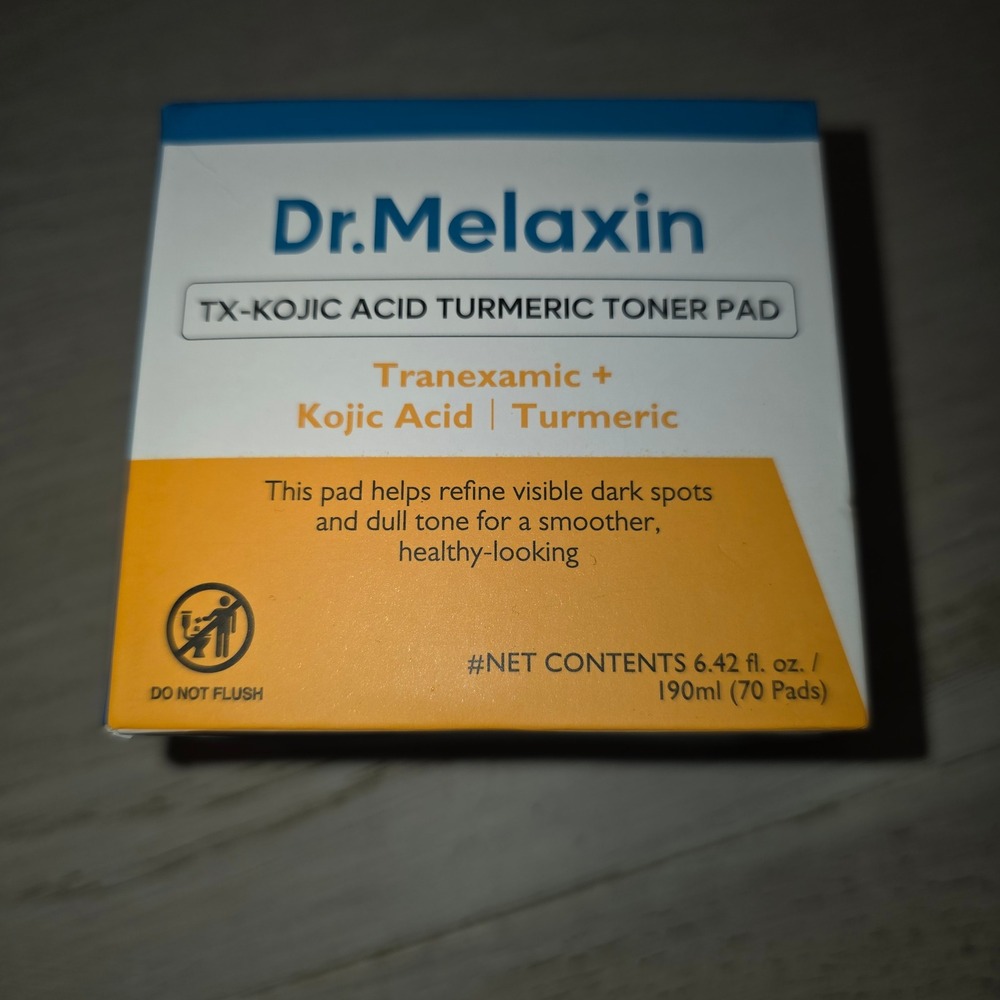 Dr.Melaxin TX-Kojic Acid‎ Turmeric Toner Pads 70ct Brightening Dark Spot 6.42oz